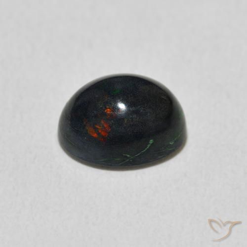 Ópalo Multicolor natural de 1.32 ct, Ovalada, Opaco
