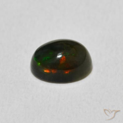 Ópalo Multicolor natural de 0.77 ct, Ovalada, Opaco