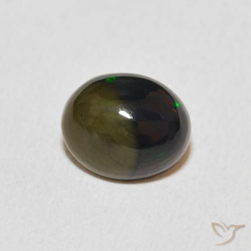Ópalo Multicolor natural de 1.29 ct, Ovalada, Opaco