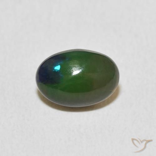 0.91ct Natural Multicolor Ópalo, Ovalada, Opaco