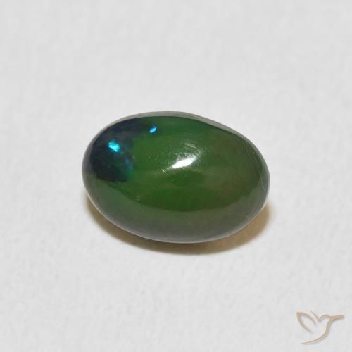 Ópalo Multicolor natural de 0.91 ct, Ovalada, Opaco