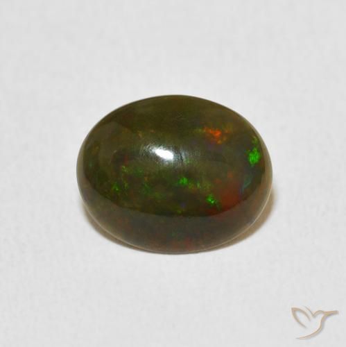 1.11ct Natural Multicolor Ópalo, Ovalada, Opaco