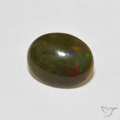 Ópalo Multicolor natural de 1.11 ct, Ovalada, Opaco