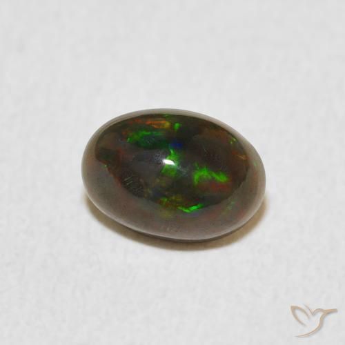 Ópalo Multicolor natural de 0.53 ct, Ovalada, Opaco