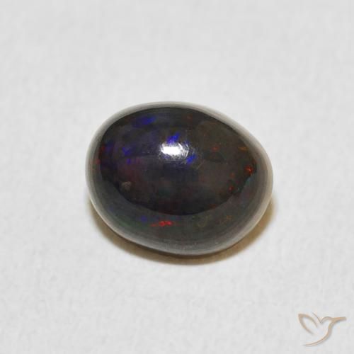 Ópalo Multicolor natural de 0.91 ct, Ovalada, Opaco