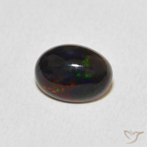 Ópalo Multicolor natural de 0.77 ct, Ovalada, Opaco