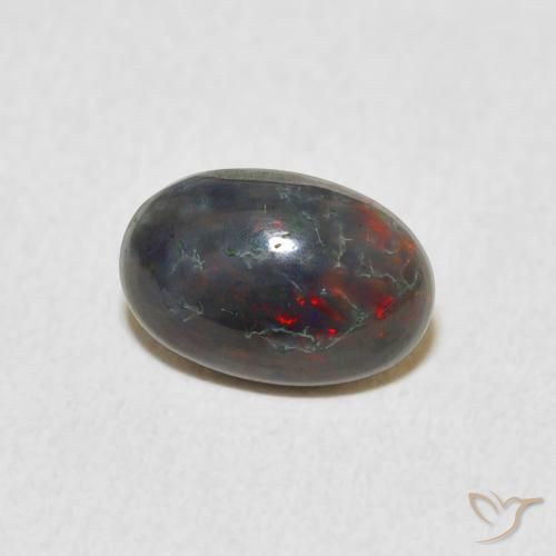 Ópalo Multicolor natural de 0.87 ct, Ovalada, Opaco