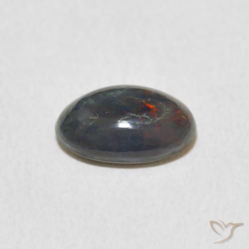 Ópalo Multicolor natural de 0.87 ct, Ovalada, Opaco
