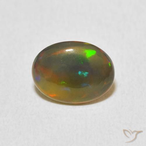 0.81ct Natural Multicolor Ópalo, Ovalada, Opaco
