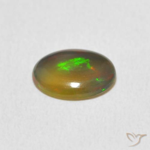 Ópalo Multicolor natural de 0.81 ct, Ovalada, Opaco