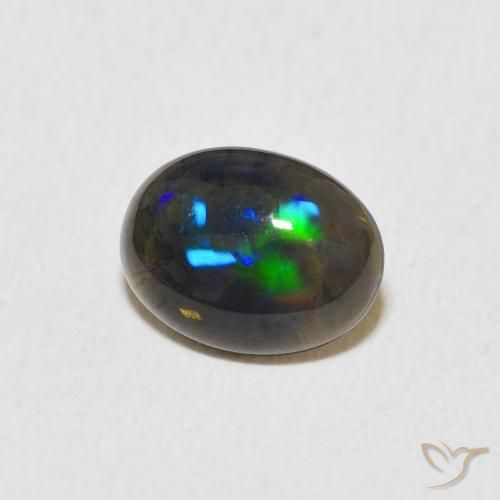 Ópalo Multicolor natural de 0.61 ct, Ovalada, Opaco