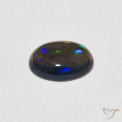 Ópalo Multicolor natural de 0.61 ct, Ovalada, Opaco