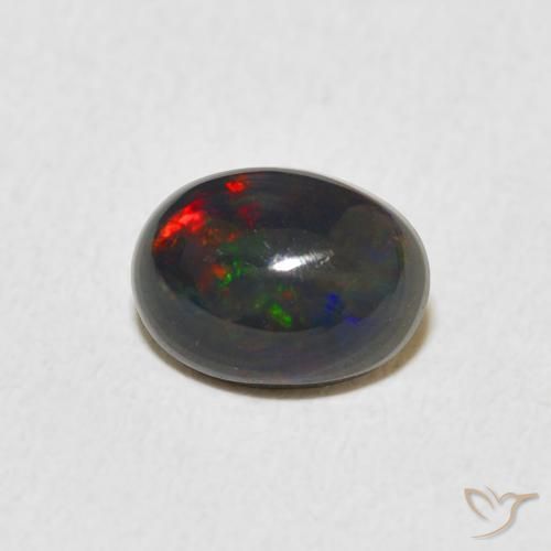 Ópalo Multicolor natural de 0.85 ct, Ovalada, Opaco