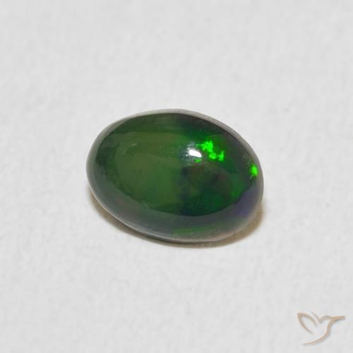 Ópalo Multicolor natural de 0.42 ct, Ovalada, Opaco