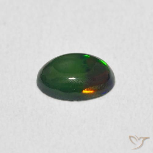 Ópalo Multicolor natural de 0.42 ct, Ovalada, Opaco
