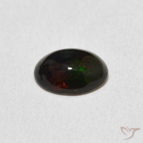 Ópalo Multicolor natural de 0.64 ct, Ovalada, Opaco