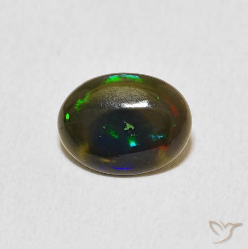 0.70ct Natural Multicolor Ópalo, Ovalada, Opaco