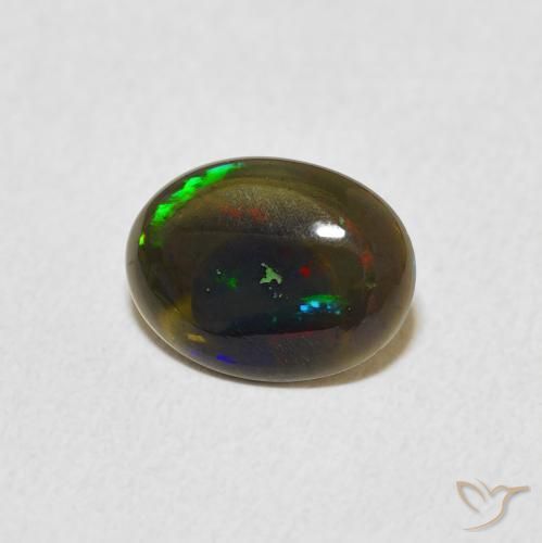 Ópalo Multicolor natural de 0.70 ct, Ovalada, Opaco