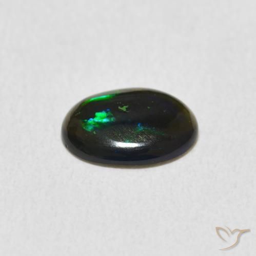 Ópalo Multicolor natural de 0.70 ct, Ovalada, Opaco