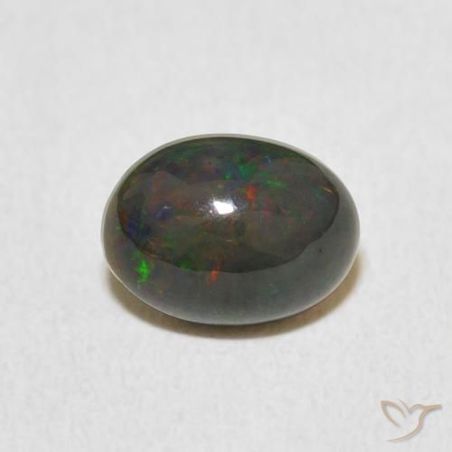 0.89ct Natural Multicolor Ópalo, Ovalada, Opaco