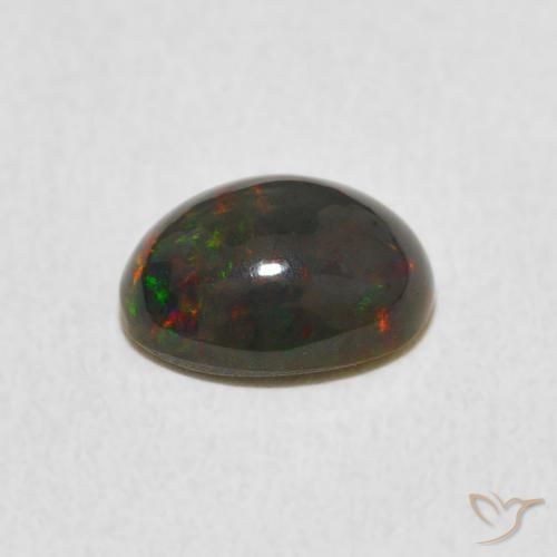 Ópalo Multicolor natural de 0.89 ct, Ovalada, Opaco