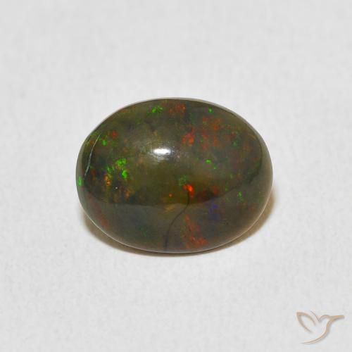 1.14ct Natural Multicolor Ópalo, Ovalada, Opaco