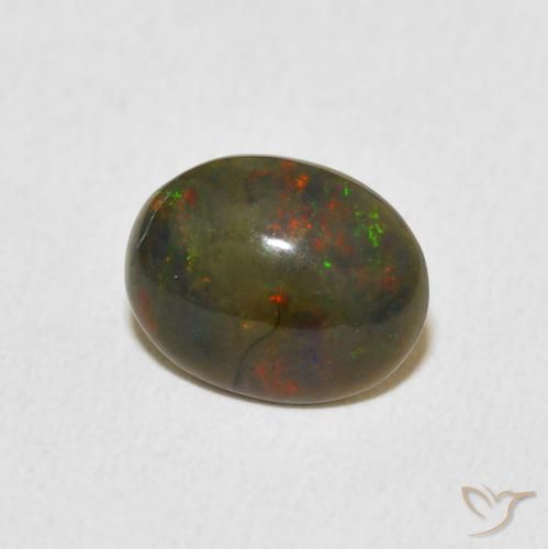 Ópalo Multicolor natural de 1.14 ct, Ovalada, Opaco