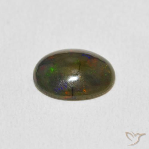 Ópalo Multicolor natural de 1.14 ct, Ovalada, Opaco