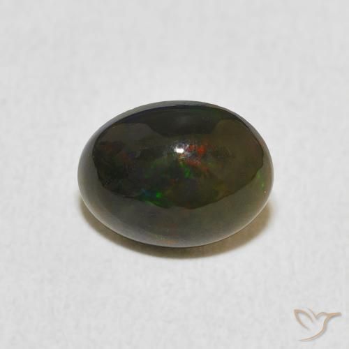0.75ct Natural Multicolor Ópalo, Ovalada, Opaco