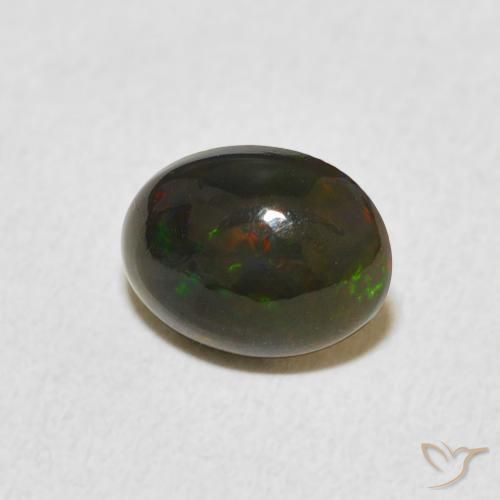 Ópalo Multicolor natural de 0.75 ct, Ovalada, Opaco
