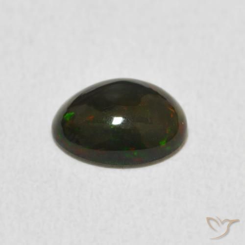 Ópalo Multicolor natural de 0.75 ct, Ovalada, Opaco