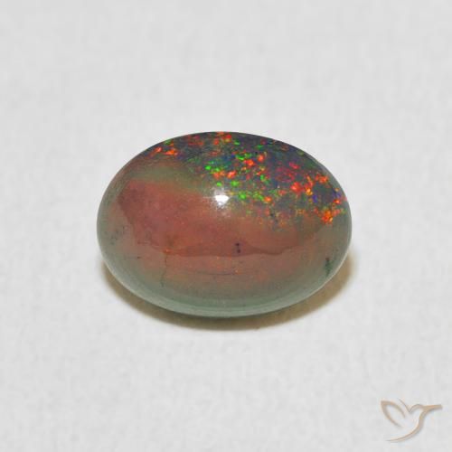 0.82ct Natural Multicolor Ópalo, Ovalada, Opaco