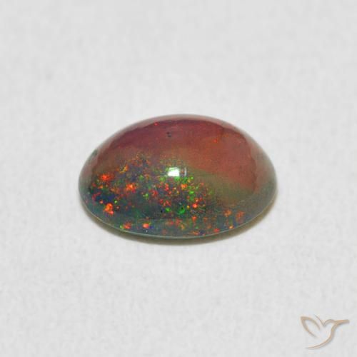 Ópalo Multicolor natural de 0.82 ct, Ovalada, Opaco