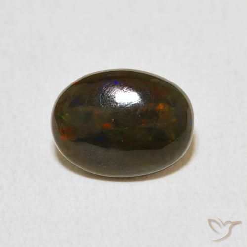 0.81ct Natural Multicolor Ópalo, Ovalada, Opaco