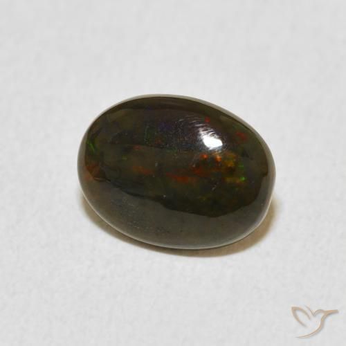 Ópalo Multicolor natural de 0.81 ct, Ovalada, Opaco