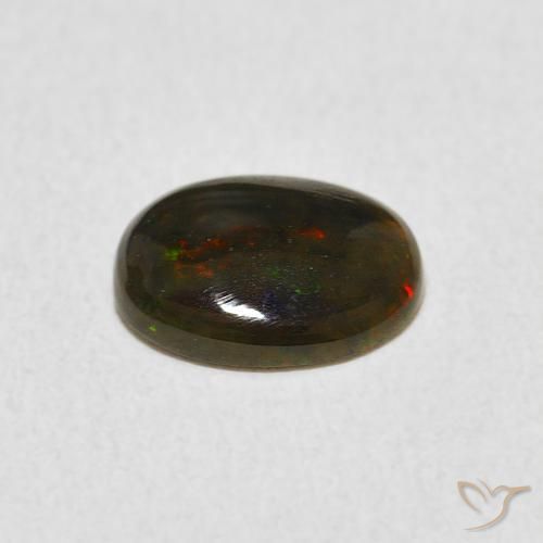 Ópalo Multicolor natural de 0.81 ct, Ovalada, Opaco