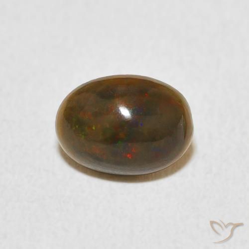 0.69ct Natural Multicolor Ópalo, Ovalada, Opaco
