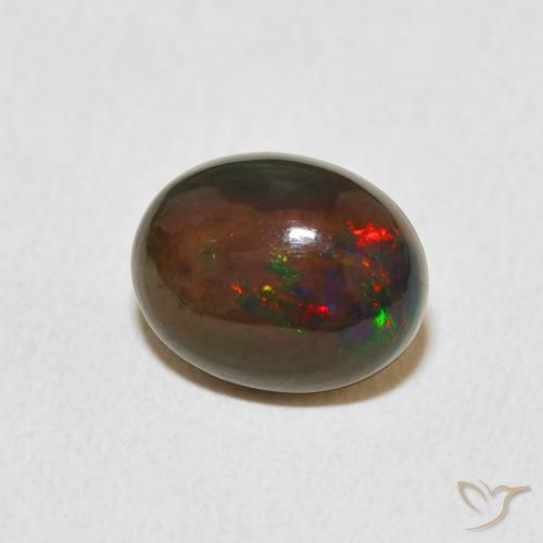 Ópalo Multicolor natural de 1.72 ct, Ovalada, Opaco