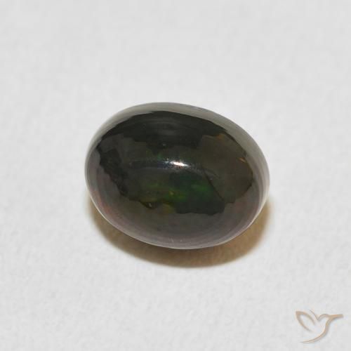 Ópalo Multicolor natural de 1.29 ct, Ovalada, Opaco