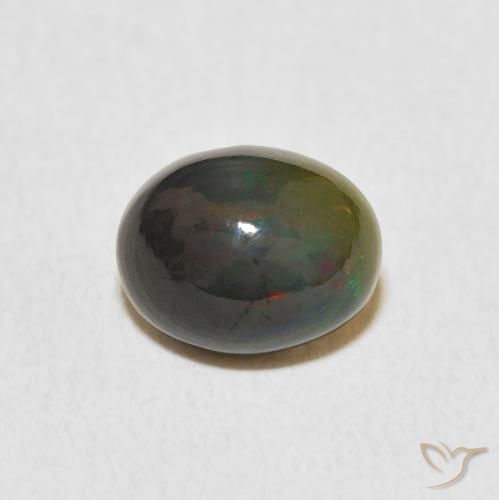 1.24ct Natural Multicolor Ópalo, Ovalada, Opaco
