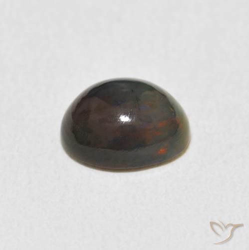 Ópalo Multicolor natural de 1.24 ct, Ovalada, Opaco