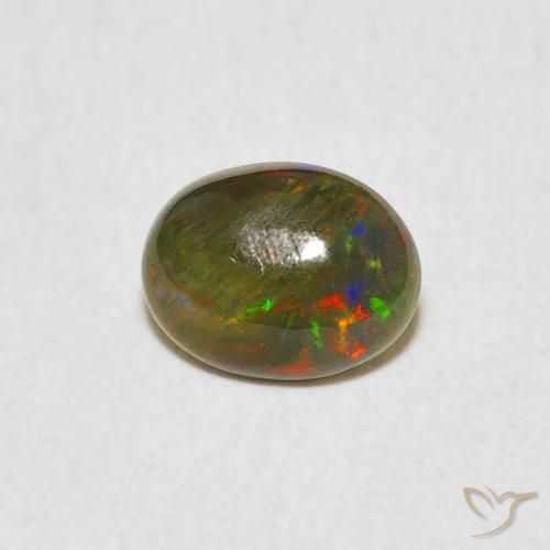 0.46ct Natural Multicolor Ópalo, Ovalada, Opaco