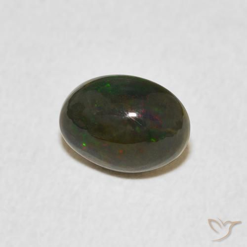 Ópalo Multicolor natural de 0.79 ct, Ovalada, Opaco