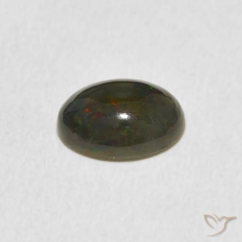 Ópalo Multicolor natural de 0.79 ct, Ovalada, Opaco