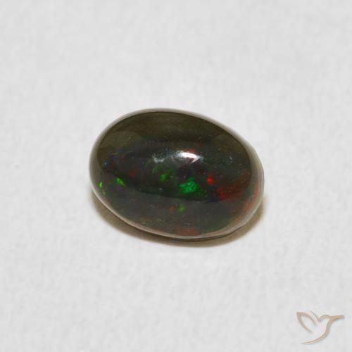 Ópalo Multicolor natural de 0.60 ct, Ovalada, Opaco