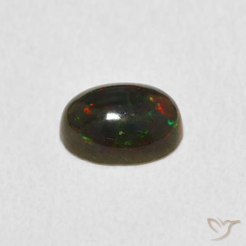 Ópalo Multicolor natural de 0.60 ct, Ovalada, Opaco
