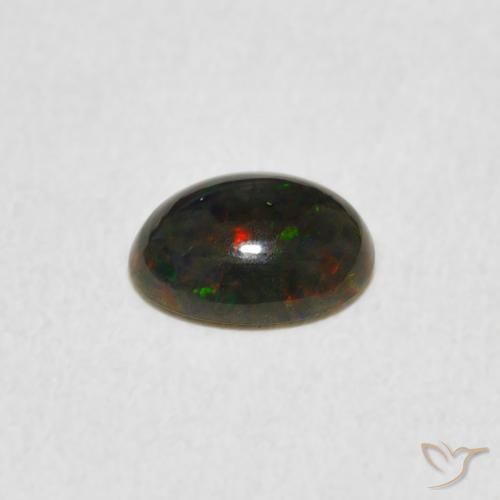 Ópalo Multicolor natural de 0.67 ct, Ovalada, Opaco