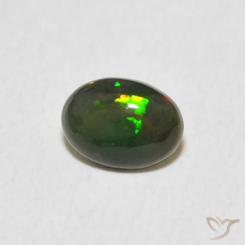 Ópalo Multicolor natural de 0.45 ct, Ovalada, Opaco