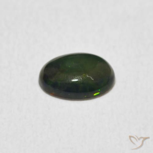 Ópalo Multicolor natural de 0.45 ct, Ovalada, Opaco