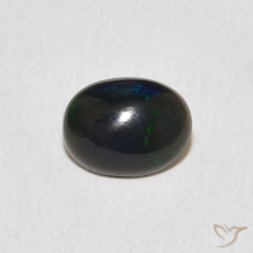 0.60ct Natural Multicolor Ópalo, Ovalada, Opaco
